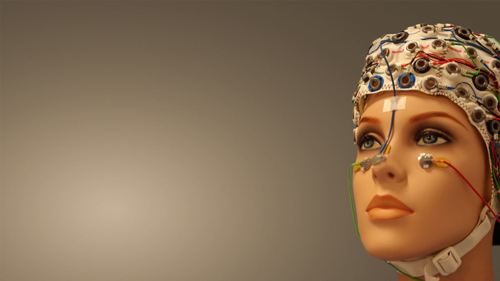 Mannequin with hat for EEG